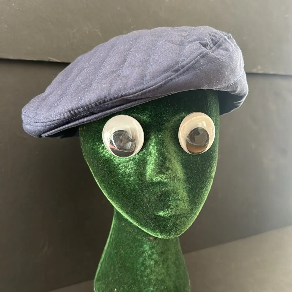 Vintage McGregor Blue Quilted Newsboy Cap - Picture 9 of 16